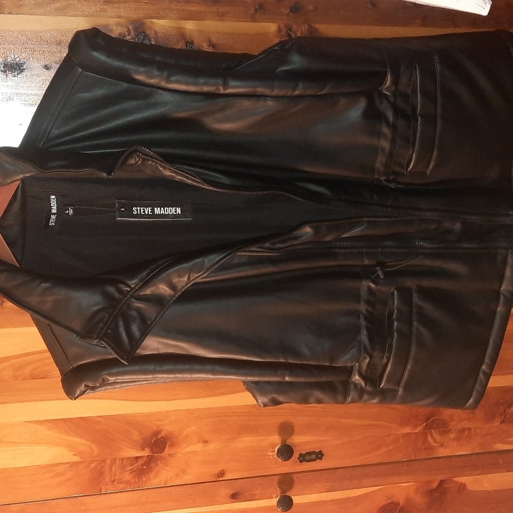 Steve Madden Black Faux Leather Jacket